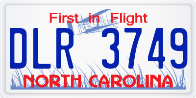 NC license plate DLR3749