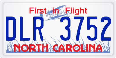 NC license plate DLR3752