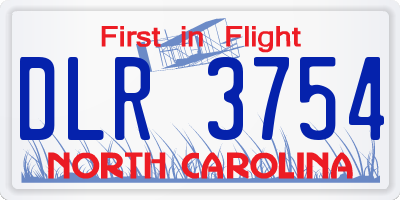 NC license plate DLR3754
