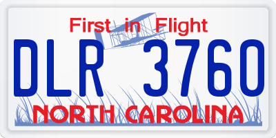 NC license plate DLR3760