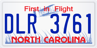 NC license plate DLR3761