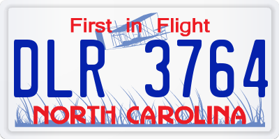 NC license plate DLR3764