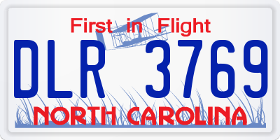 NC license plate DLR3769