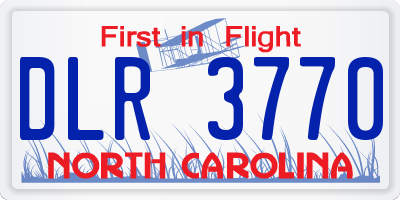 NC license plate DLR3770