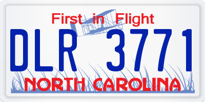 NC license plate DLR3771