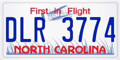 NC license plate DLR3774