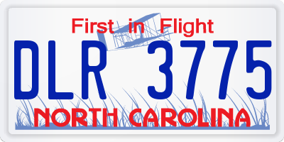 NC license plate DLR3775