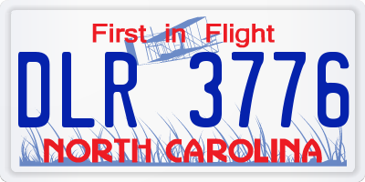 NC license plate DLR3776
