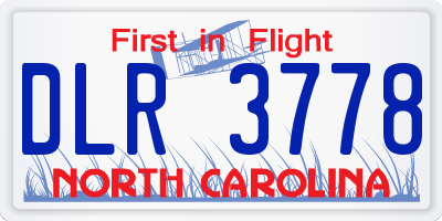 NC license plate DLR3778