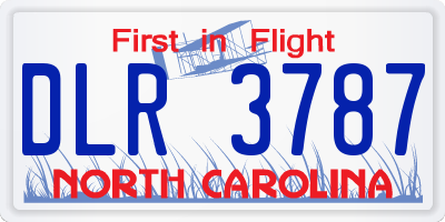 NC license plate DLR3787