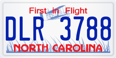 NC license plate DLR3788