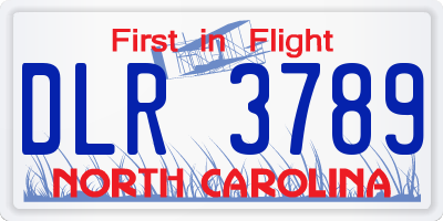 NC license plate DLR3789