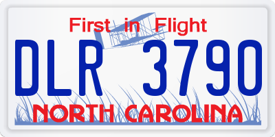 NC license plate DLR3790