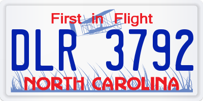 NC license plate DLR3792