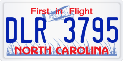 NC license plate DLR3795