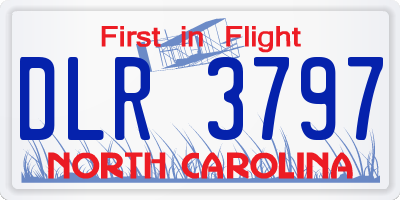 NC license plate DLR3797