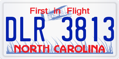 NC license plate DLR3813