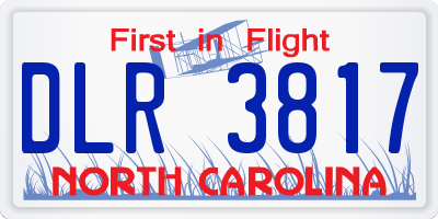 NC license plate DLR3817
