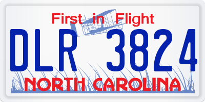 NC license plate DLR3824