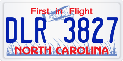 NC license plate DLR3827