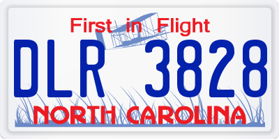 NC license plate DLR3828