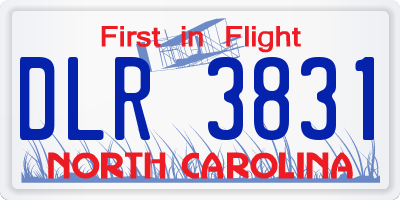 NC license plate DLR3831