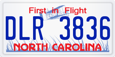 NC license plate DLR3836