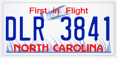 NC license plate DLR3841