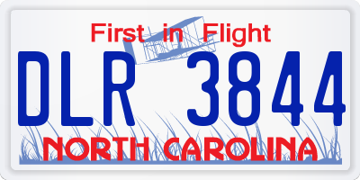 NC license plate DLR3844