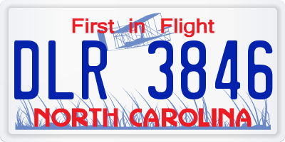 NC license plate DLR3846