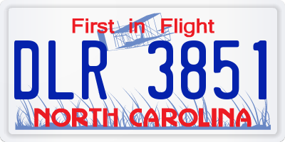 NC license plate DLR3851