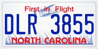 NC license plate DLR3855