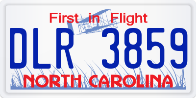 NC license plate DLR3859