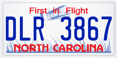 NC license plate DLR3867