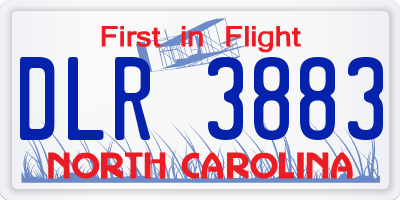NC license plate DLR3883