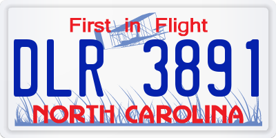 NC license plate DLR3891