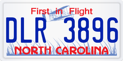 NC license plate DLR3896