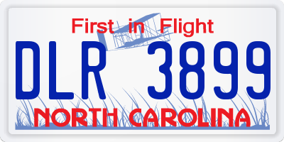 NC license plate DLR3899