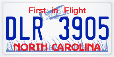NC license plate DLR3905