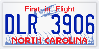 NC license plate DLR3906