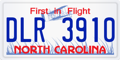 NC license plate DLR3910