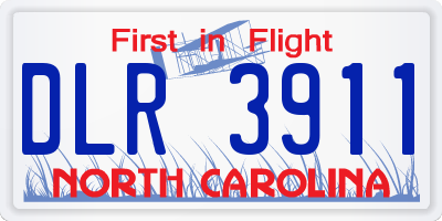 NC license plate DLR3911