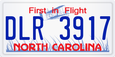 NC license plate DLR3917