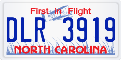 NC license plate DLR3919