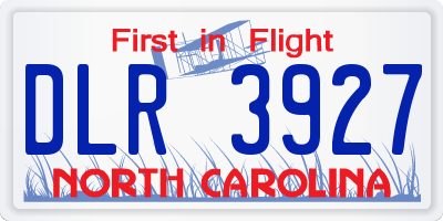 NC license plate DLR3927