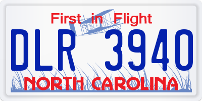 NC license plate DLR3940
