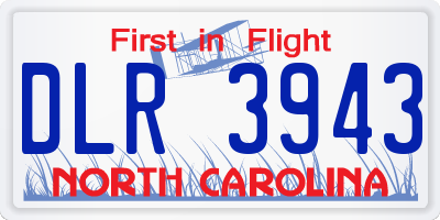 NC license plate DLR3943