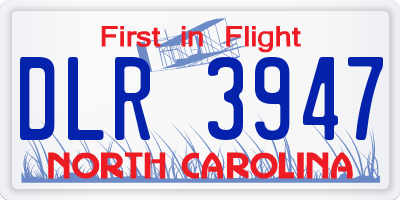 NC license plate DLR3947