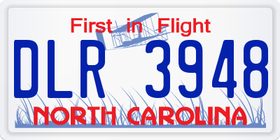 NC license plate DLR3948