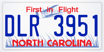 NC license plate DLR3951